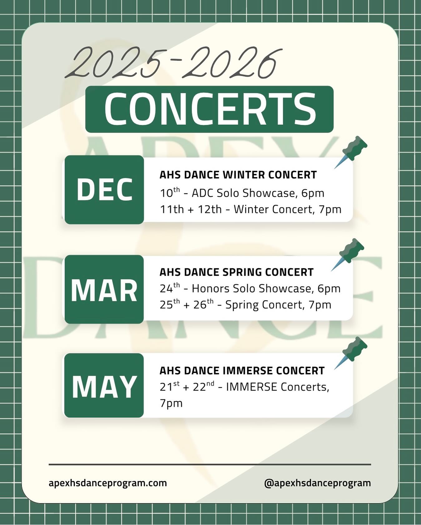 2025-2026 Concert Schedule
